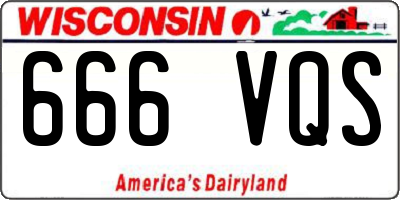 WI license plate 666VQS