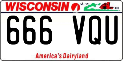 WI license plate 666VQU