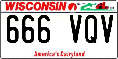 WI license plate 666VQV