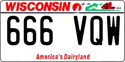 WI license plate 666VQW
