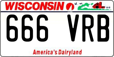 WI license plate 666VRB