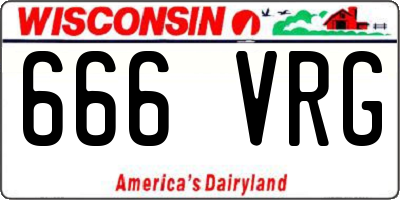 WI license plate 666VRG