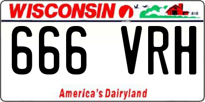 WI license plate 666VRH