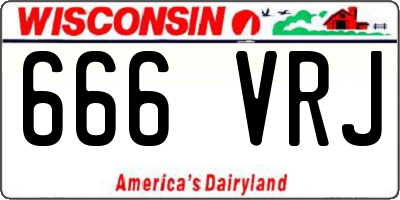 WI license plate 666VRJ