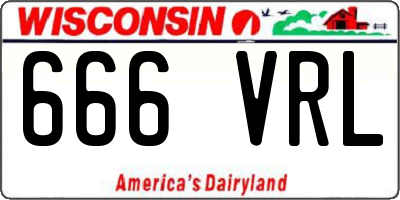 WI license plate 666VRL