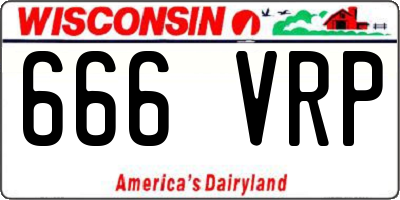WI license plate 666VRP