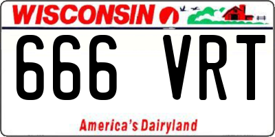 WI license plate 666VRT