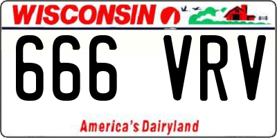 WI license plate 666VRV