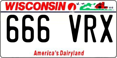 WI license plate 666VRX