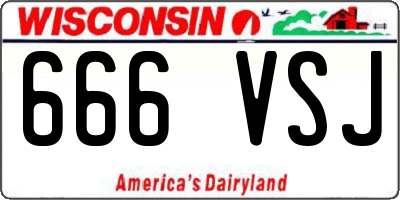 WI license plate 666VSJ