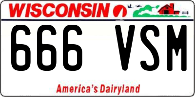 WI license plate 666VSM