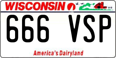 WI license plate 666VSP