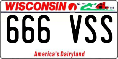 WI license plate 666VSS