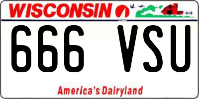 WI license plate 666VSU