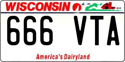 WI license plate 666VTA