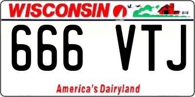 WI license plate 666VTJ