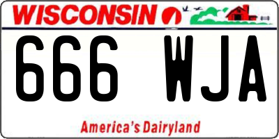 WI license plate 666WJA
