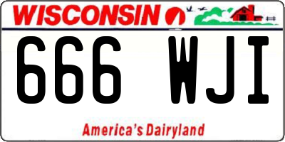 WI license plate 666WJI
