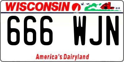 WI license plate 666WJN