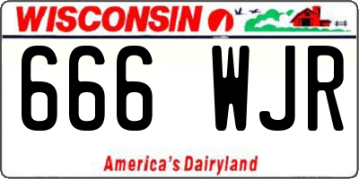 WI license plate 666WJR