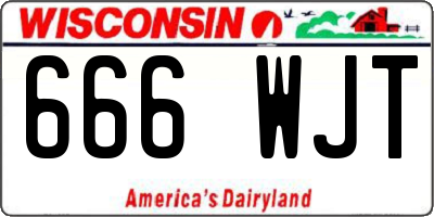 WI license plate 666WJT