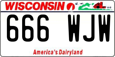 WI license plate 666WJW