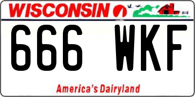 WI license plate 666WKF