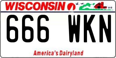 WI license plate 666WKN