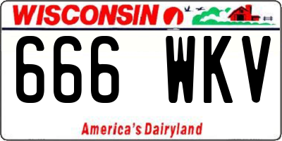 WI license plate 666WKV