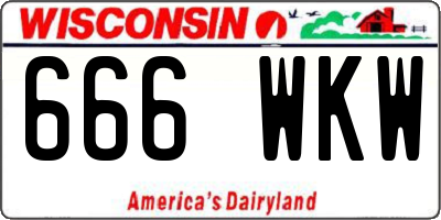 WI license plate 666WKW