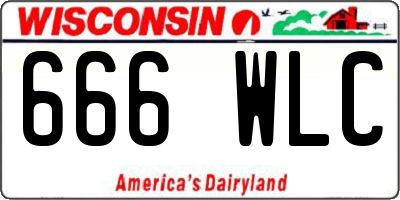 WI license plate 666WLC