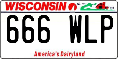 WI license plate 666WLP