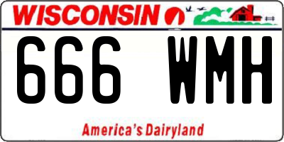 WI license plate 666WMH