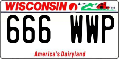 WI license plate 666WWP