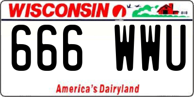 WI license plate 666WWU