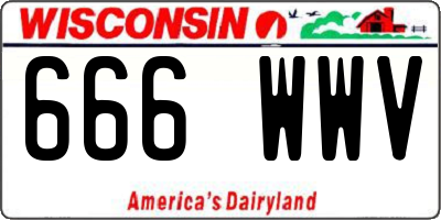 WI license plate 666WWV