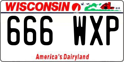 WI license plate 666WXP