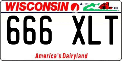 WI license plate 666XLT