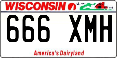 WI license plate 666XMH