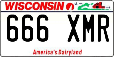 WI license plate 666XMR