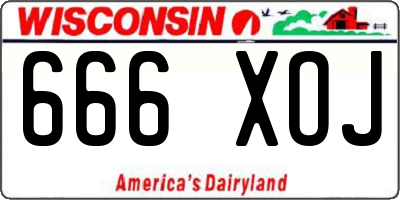 WI license plate 666XOJ