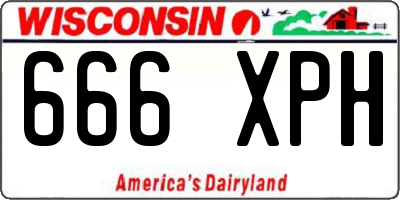 WI license plate 666XPH