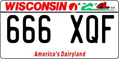 WI license plate 666XQF