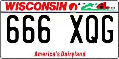 WI license plate 666XQG