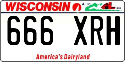 WI license plate 666XRH