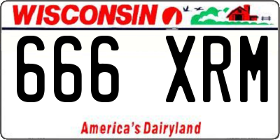 WI license plate 666XRM