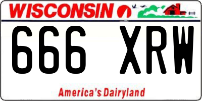 WI license plate 666XRW