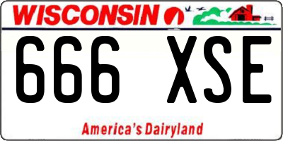 WI license plate 666XSE