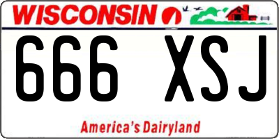 WI license plate 666XSJ