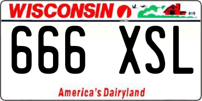 WI license plate 666XSL